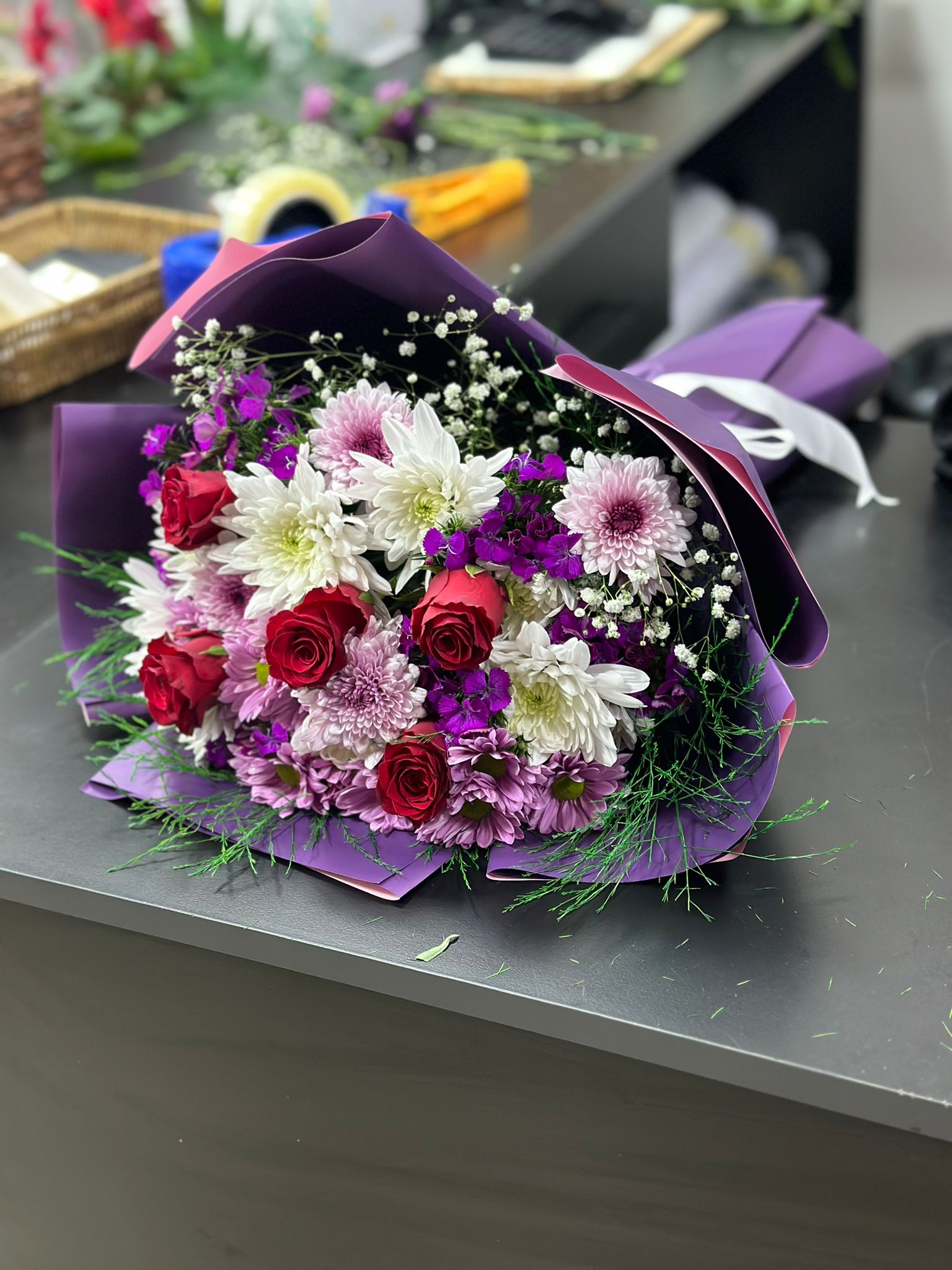 KIR ÇİÇEKLERİ BUKETİ